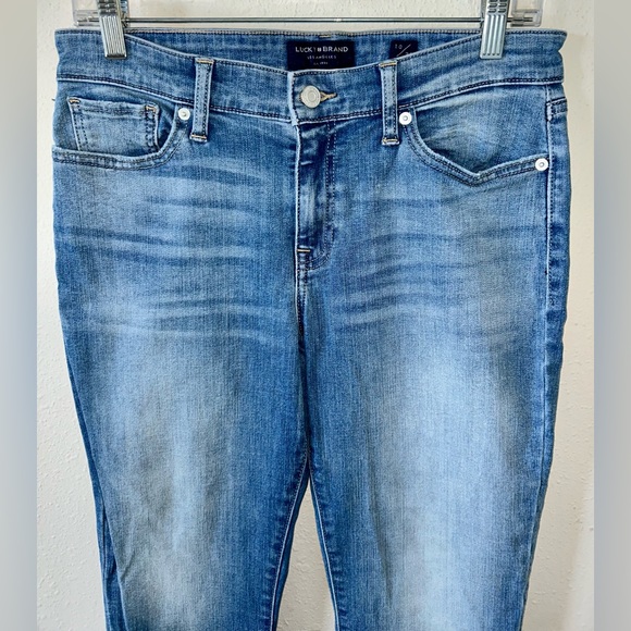Lucky Brand Stella stretchy low rise skinny denim blue ankle jeans size 10/30 - Picture 3 of 13
